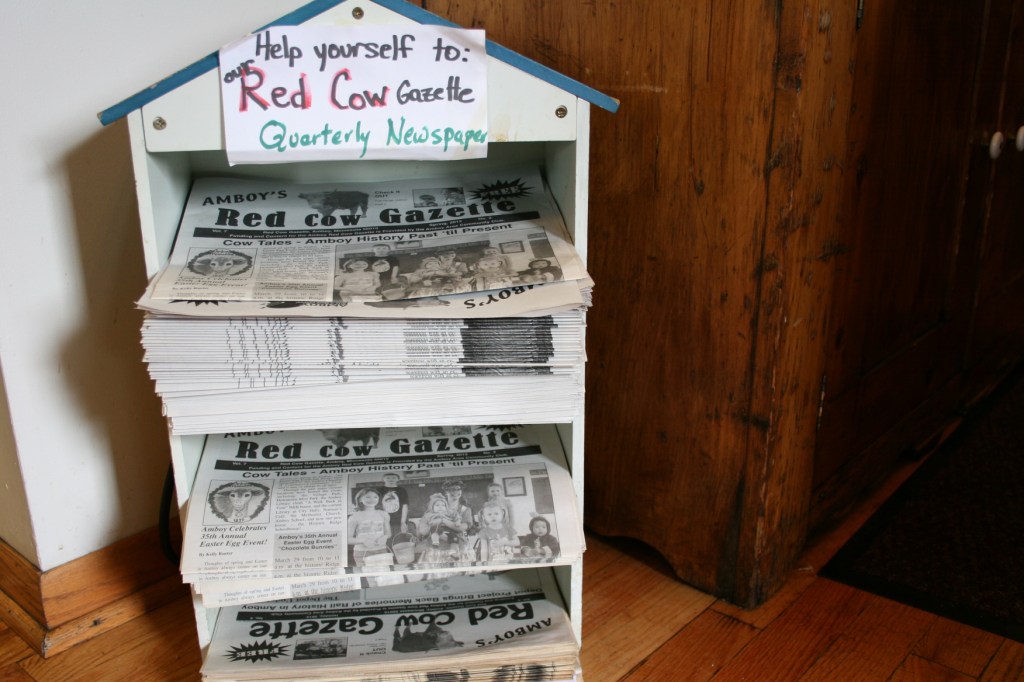 Catch up on the latest in Amboy via the quarterly Red Cow Gazette, funded by the Amboy Area Community Club.