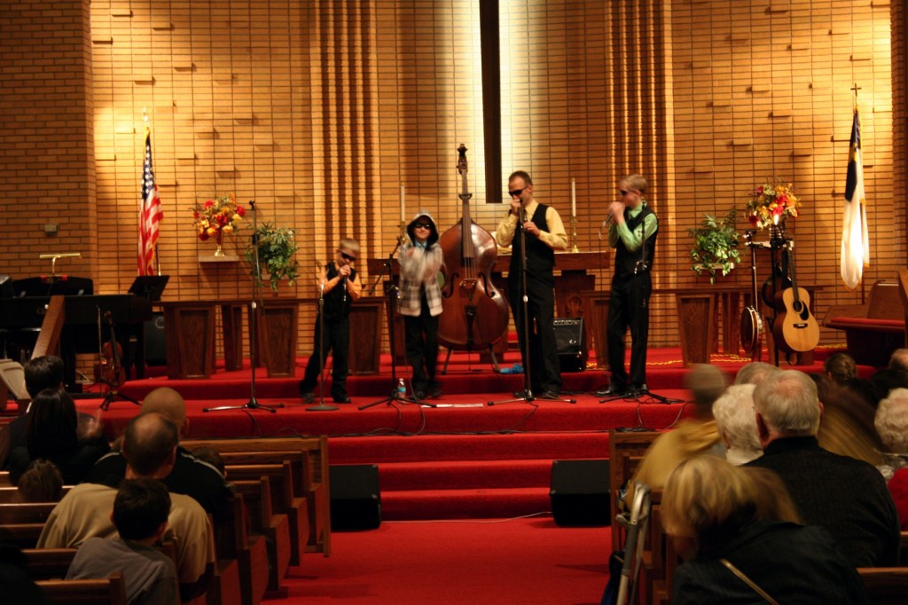 The Benson "boys" presented a rap version of "Leaning on the Everlasting Arms."