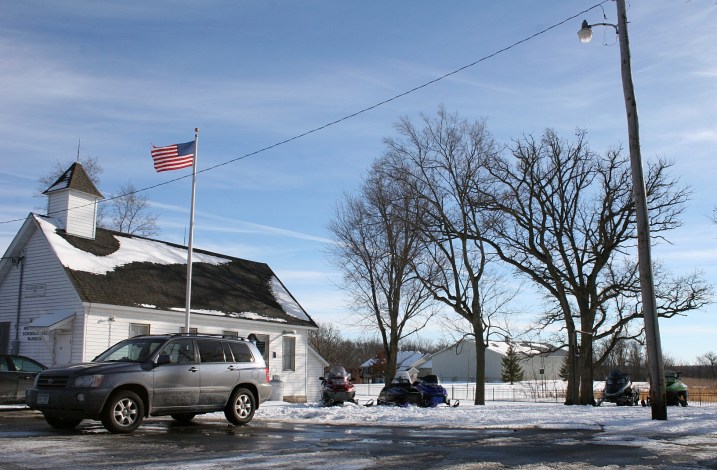 A few miles further north, other snowmobilers 