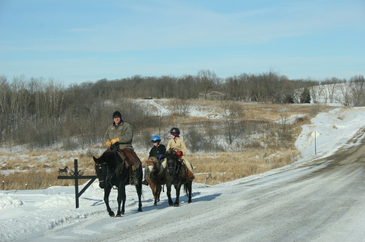 Sunday proved a perfect day for this family to ride their horses.