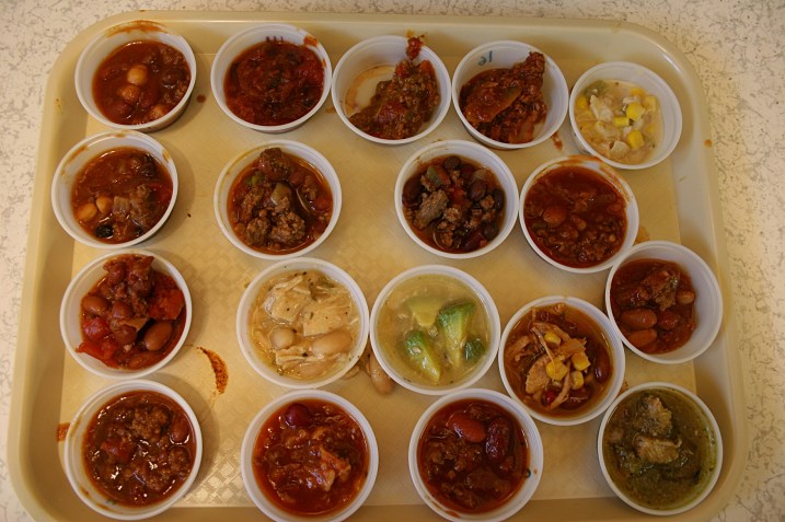 Eighteen more chilis to try, including the (green) avocado one in the second row from the bottom.