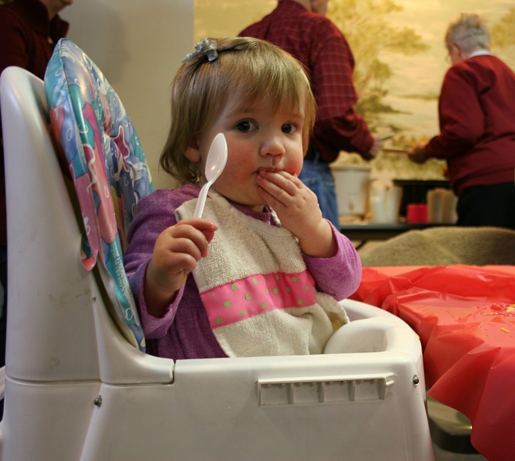 I'm not sure how much, if any, chili little Lauren ate. But she was there with her parents, Pastor Mark Biebighauser and his wife, Joni.