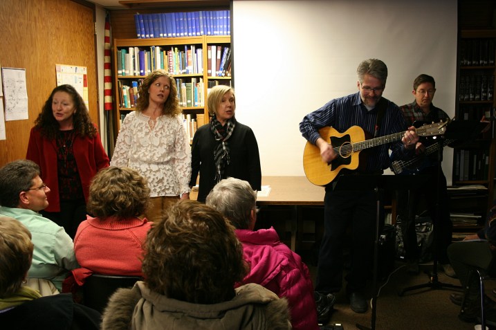 Christina Schweitz, second from left, says is is "an honor" to perform as one of The Three Sisters in The Merlin Players' play, Ten November.