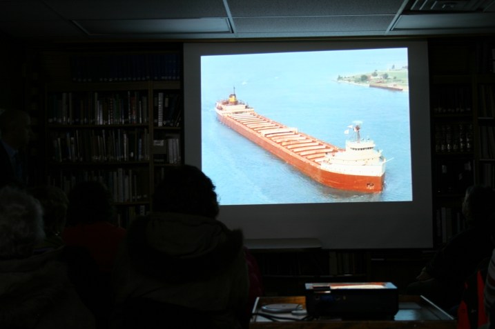 Another photo from Jim Christian's presentation shows the 729-foot long Edmund Fitzgerald.