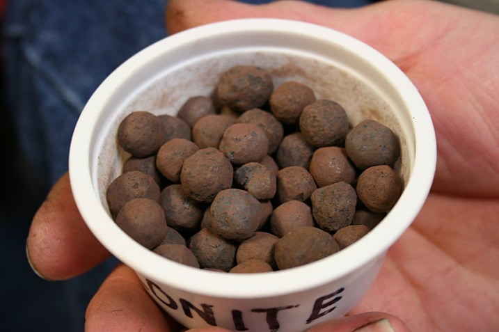 Some 26,000 tons of taconite pellets, like these, filled the cargo holds of The Edmund Fitzgerald as it journeyed across Lake Superior on November 9 and 10, 1975.