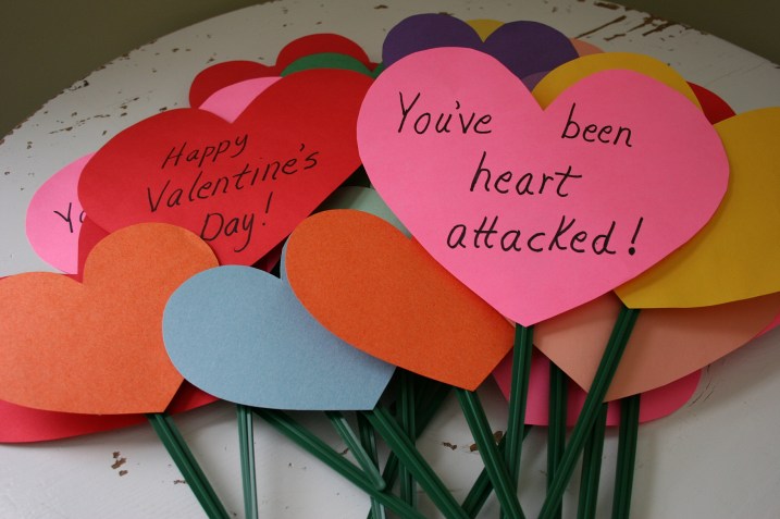 Piling up the hearts in anticipation of Operation Heart Attack.