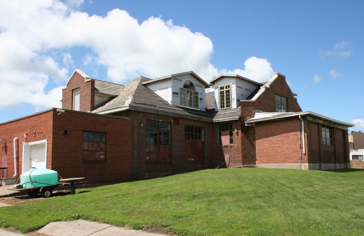 Work in progress last July at this beautiful old creamery just off Maine Street.