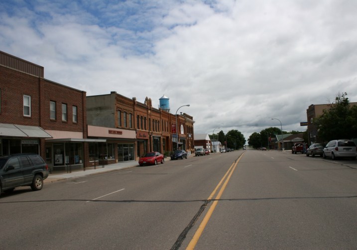 Looking down Maine Street in Amboy.