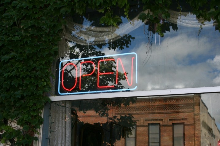 You'll find lots of businesses open in downtown Amboy.