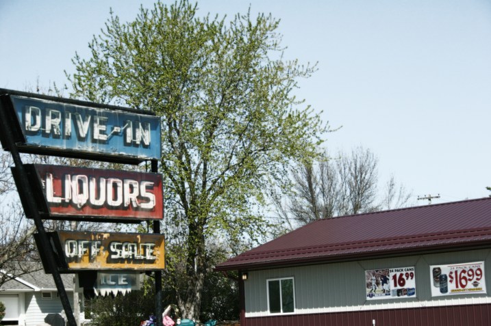 How cool is this signage at Drive-In Liquors along U.S. Highway 14 in Springfield in my native southwestern Minnesota? Minnesota Prairie Roots file photo 2012.