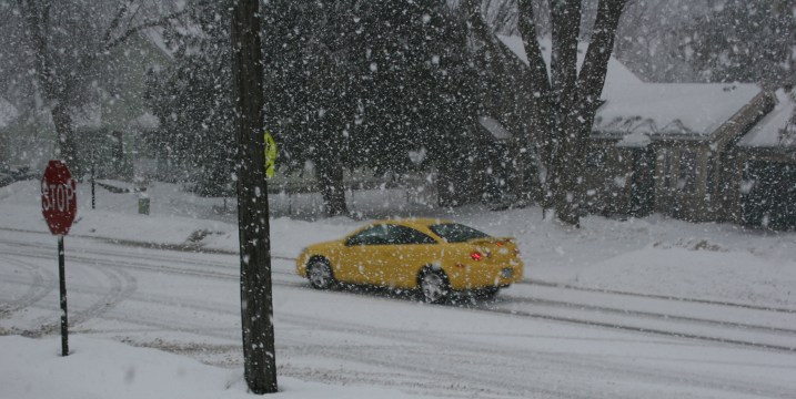 Mega flakes fell initially, but have now decreased in size.
