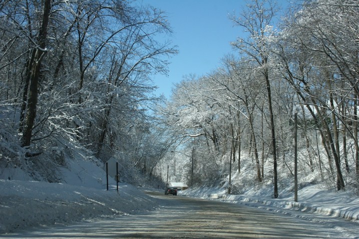Ravine Street in Faribault this morning.