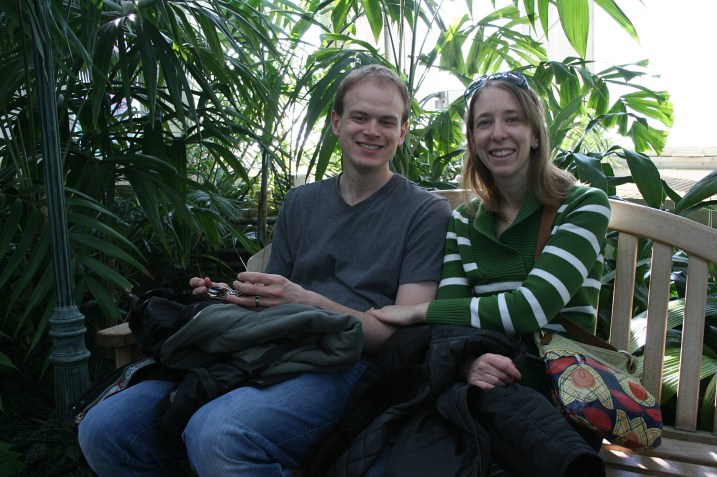 Even though you're not supposed to snap posed portraits, I managed to take a quick shot of my daughter and her husband in the Palm Dome.