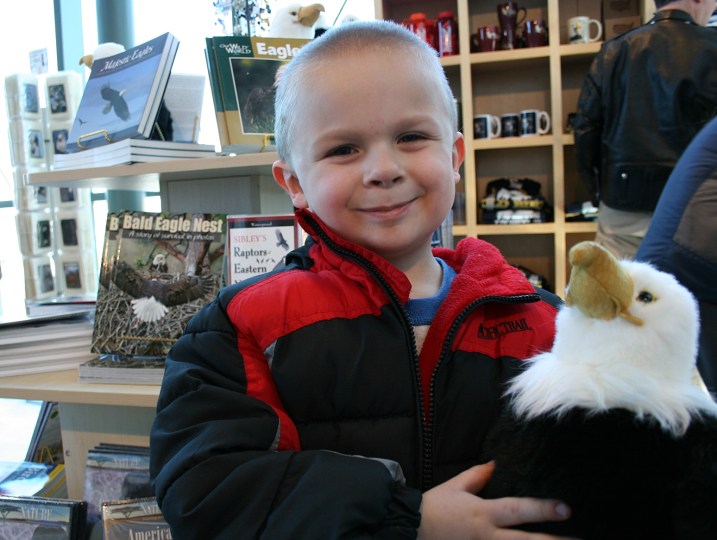 ...Joseph found a plush toy eagle.