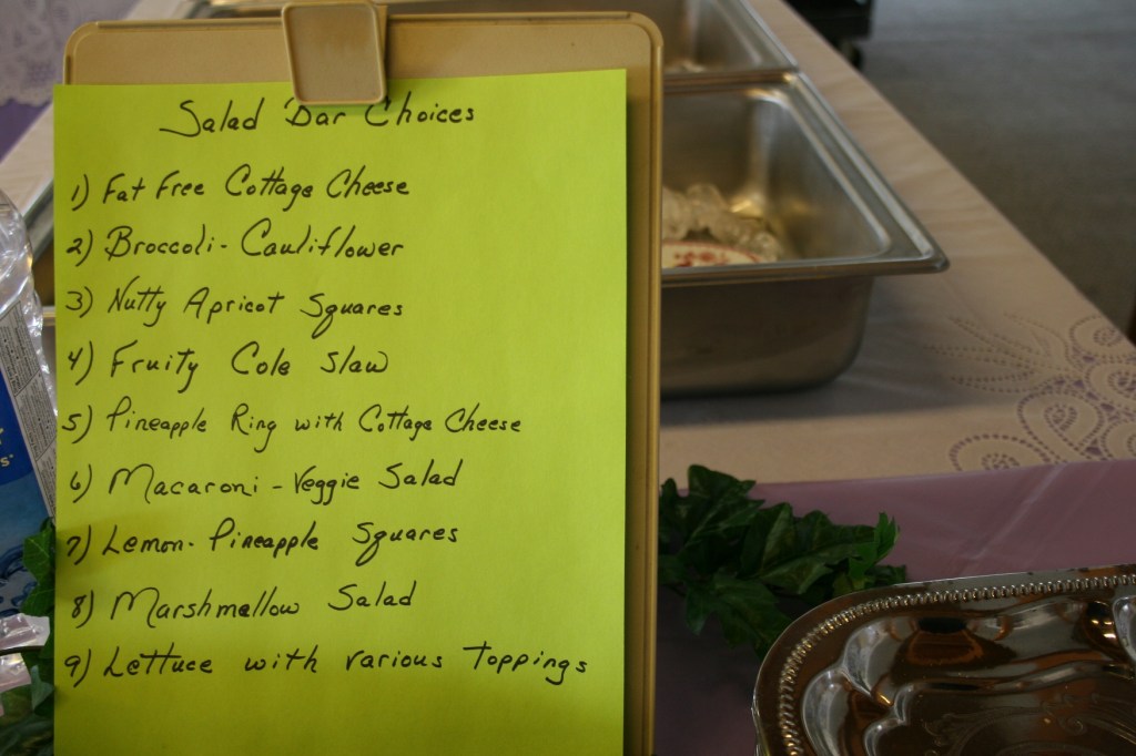 These will be your salad options.