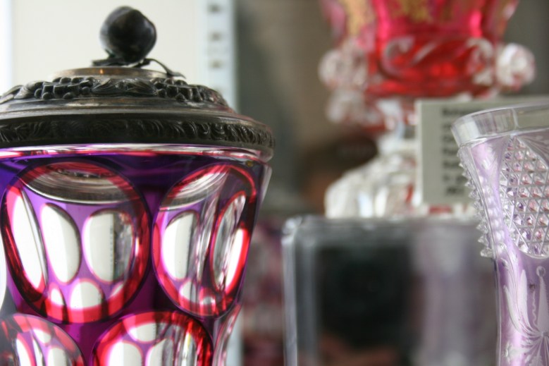 Glassware in an array of colors.