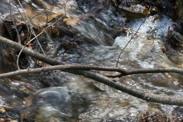 Kids played in the water with sticks similar to this scene.