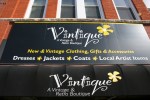 Vintique, exterior signage