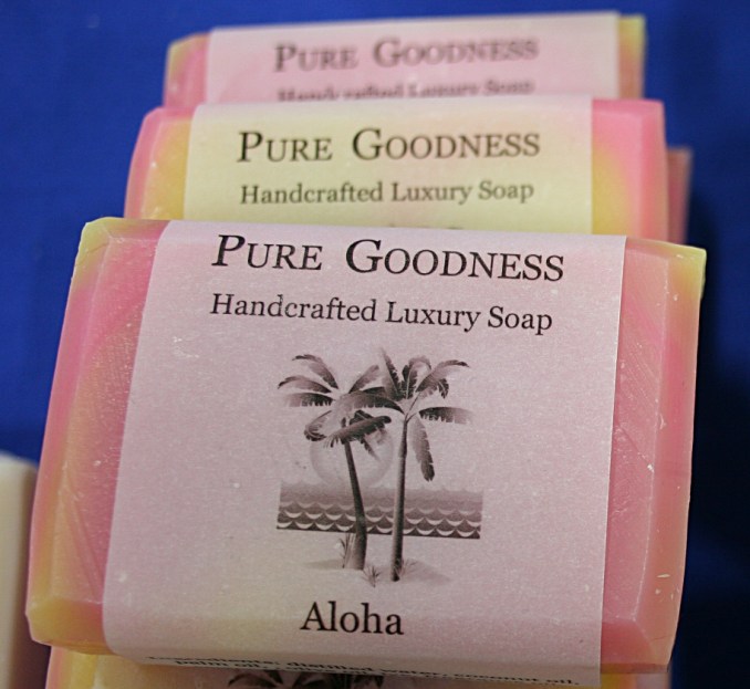 Pure Goodness, a vendor from Farmington, was handing out samples of handcrafted luxury soap.