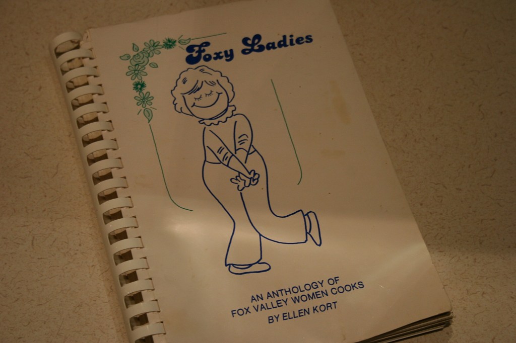 Cookbooks are on display and vintage recipes available for the taking at the exhibit. The Appleton, Wisconsin, area is known as the Fox Valley after the Fox River which runs through the area.