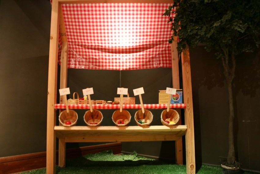 In the Marketplace, visitors are encouraged to choose healthy fresh foods.
