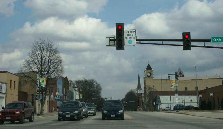 Owatonna stoplight sign