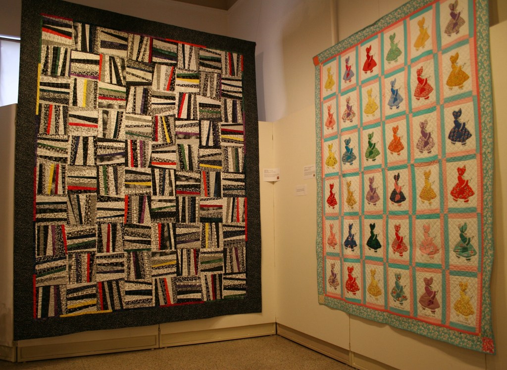 A contrast of modern geometrical to the traditional Sunbonnet Girls.