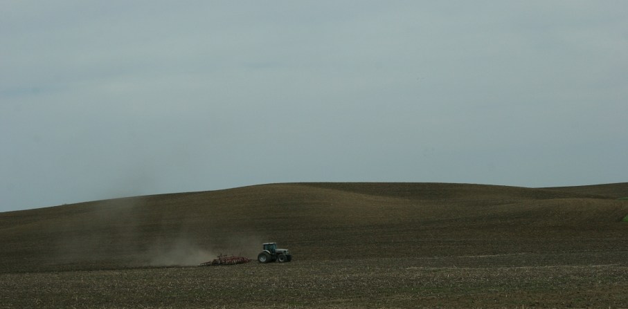 Field work, tractor hill, near Courtland