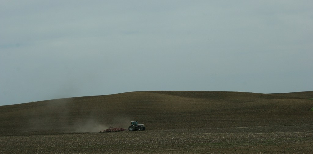 Field work, tractor hill, near Courtland