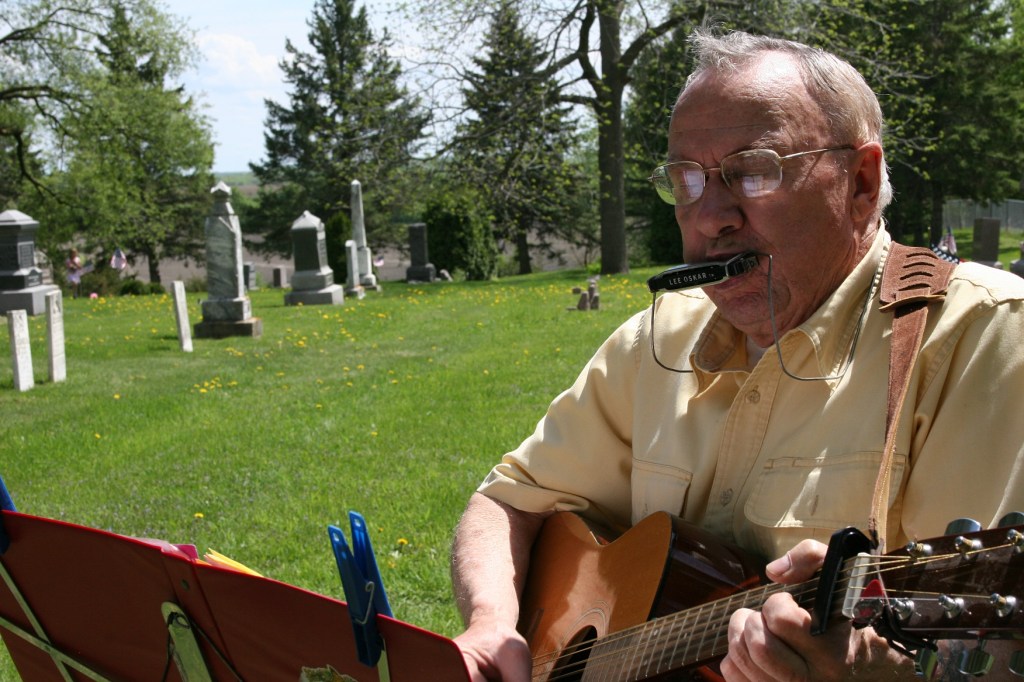 Musician Don Chester leads the musical selections along with his wife, Judy.