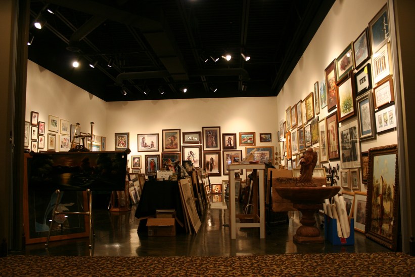 Thursday, opening day of the sale, the gallery was stuffed with art.