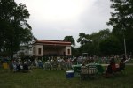Band concert, dark skies over&nbsp;audience