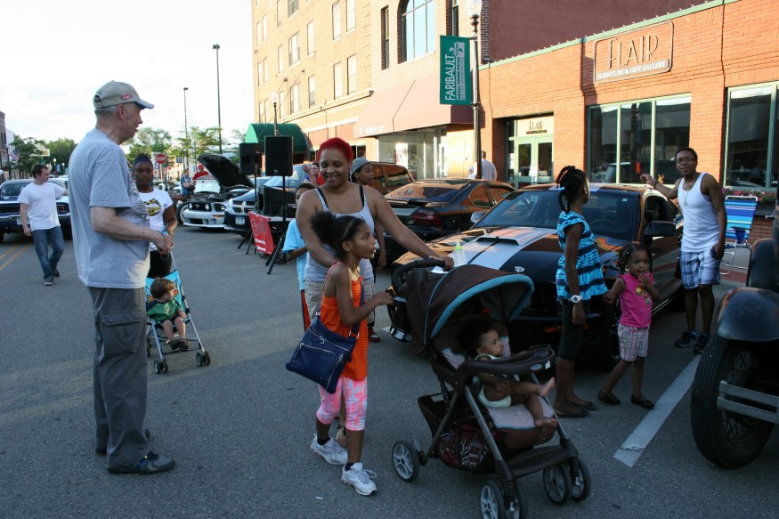 All ages participate in and enjoy the car show.