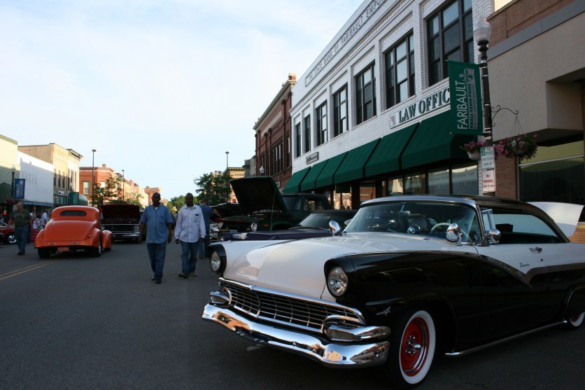A scene from Faribault Car Cruise Night during Heritage Days.