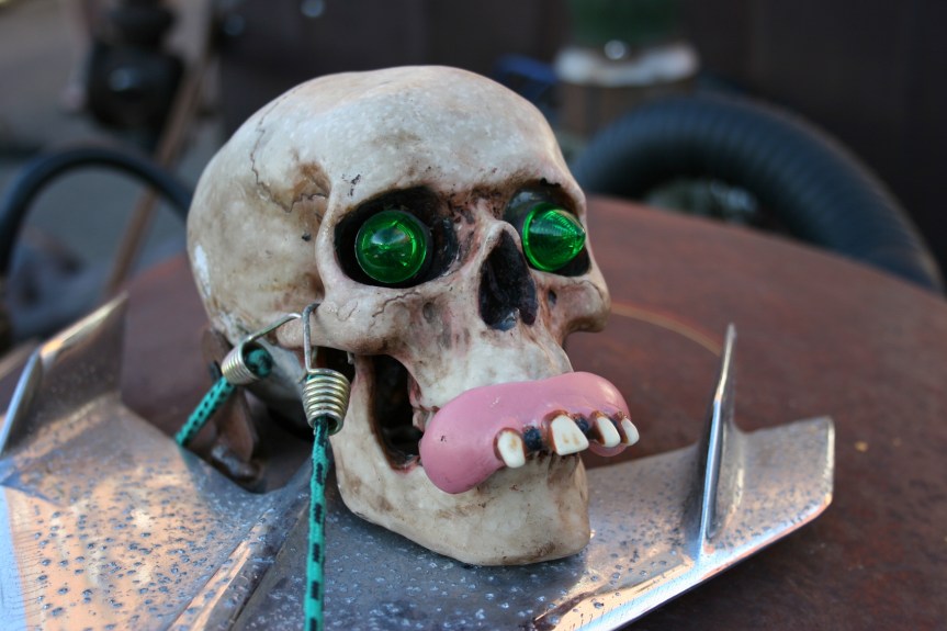 And then I moved in even closer to examine the freaky skull atop the Rat Rod.
