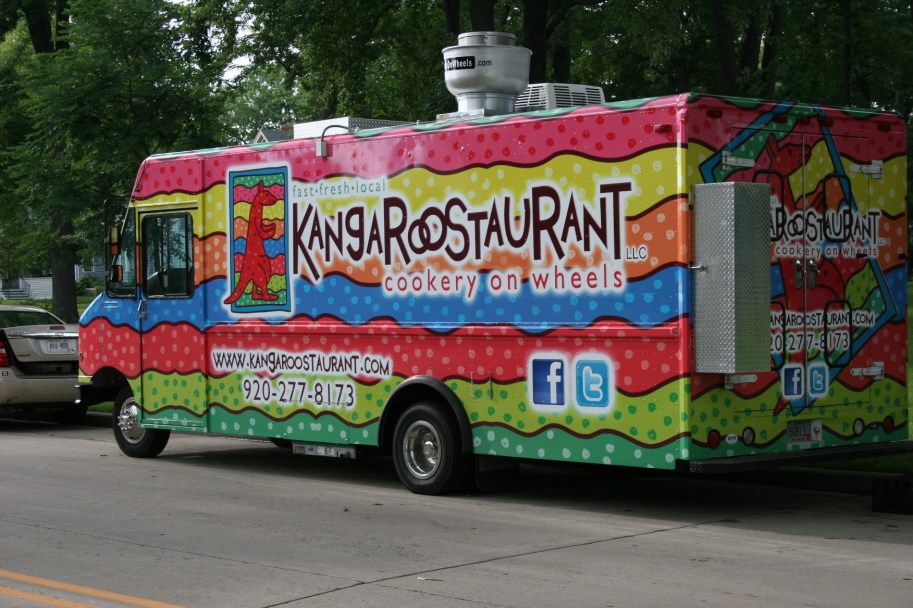A food truck stops at City Park.