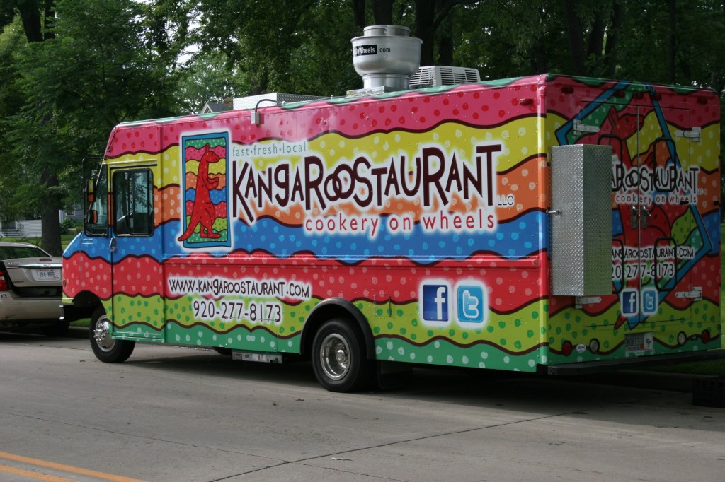 A food truck stops at City Park.