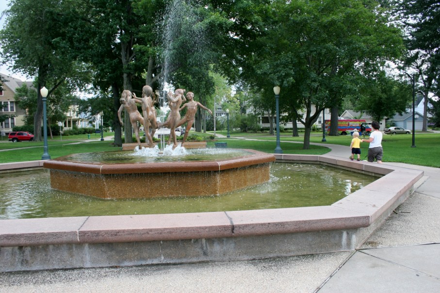 Time with grandma in the park.
