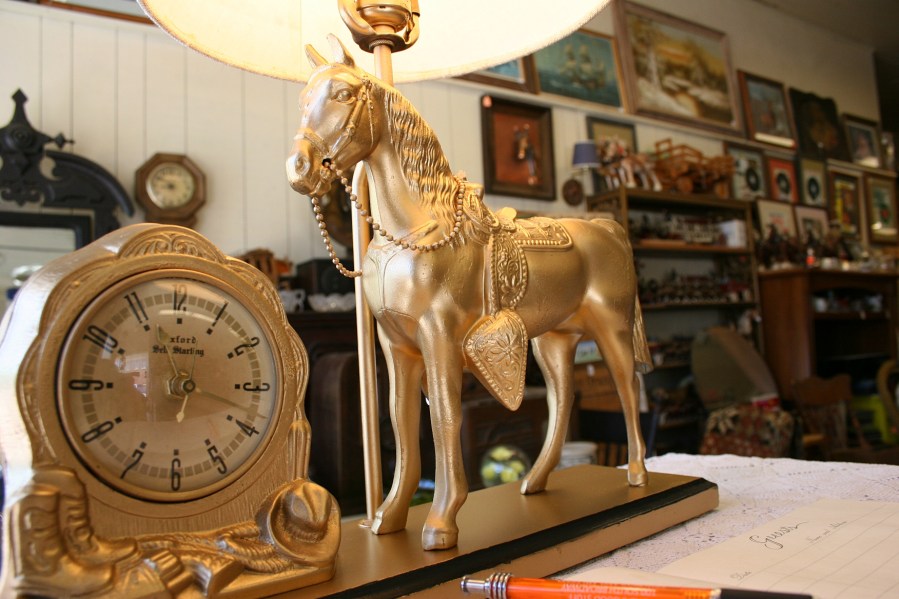 Be sure to sign the guestbook next to this horse lamp when you walk in the front door.