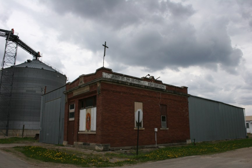 Evidence of faith in bank and bin.