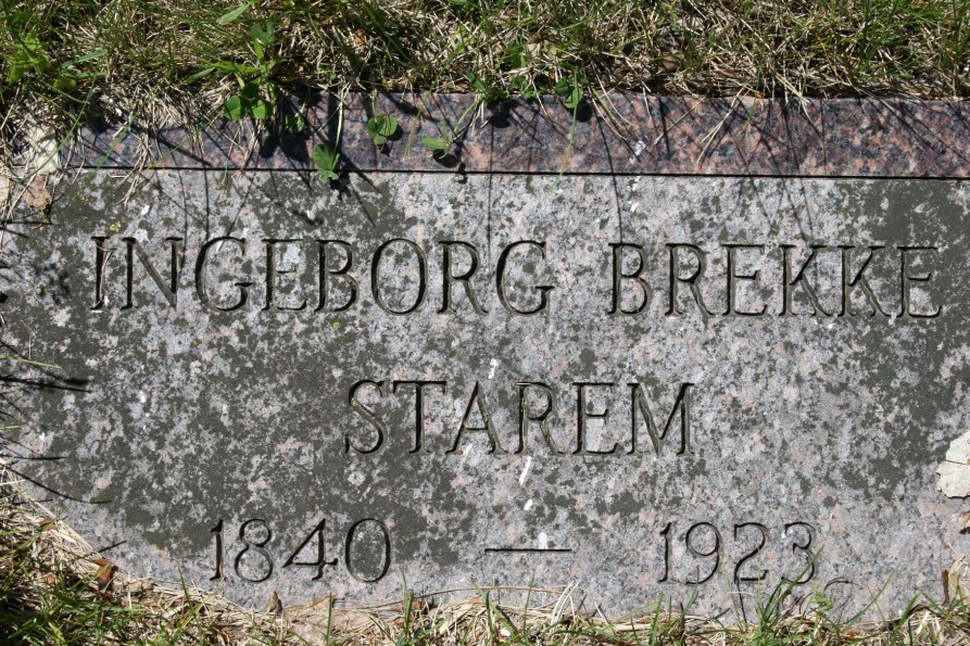 Eklund Cemetery, Ingeborg's gravestone