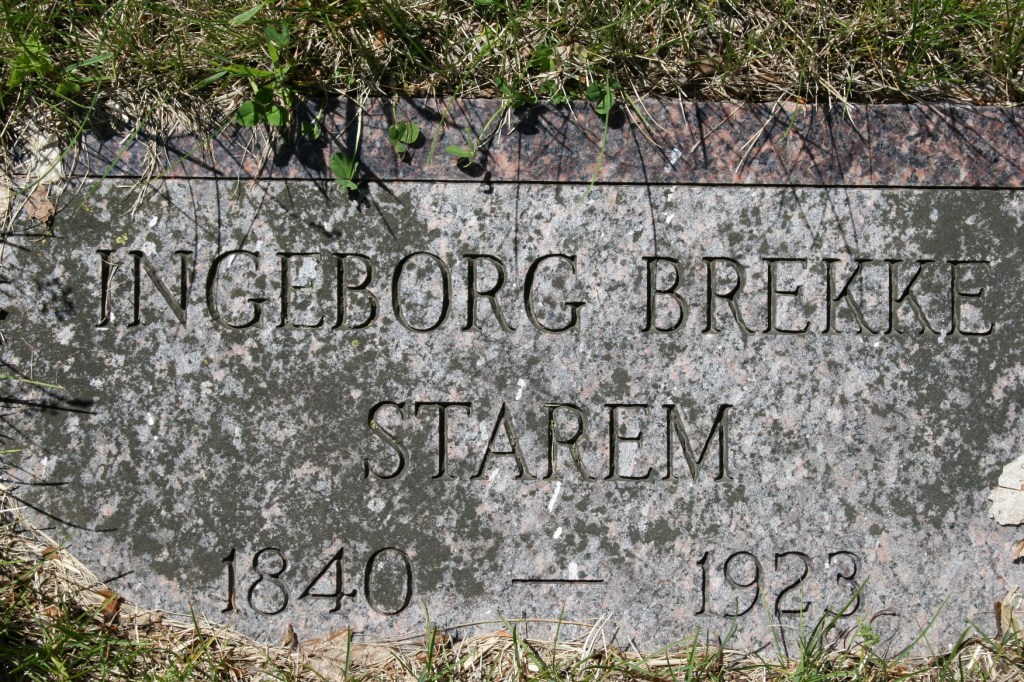 Eklund Cemetery, Ingeborg's gravestone