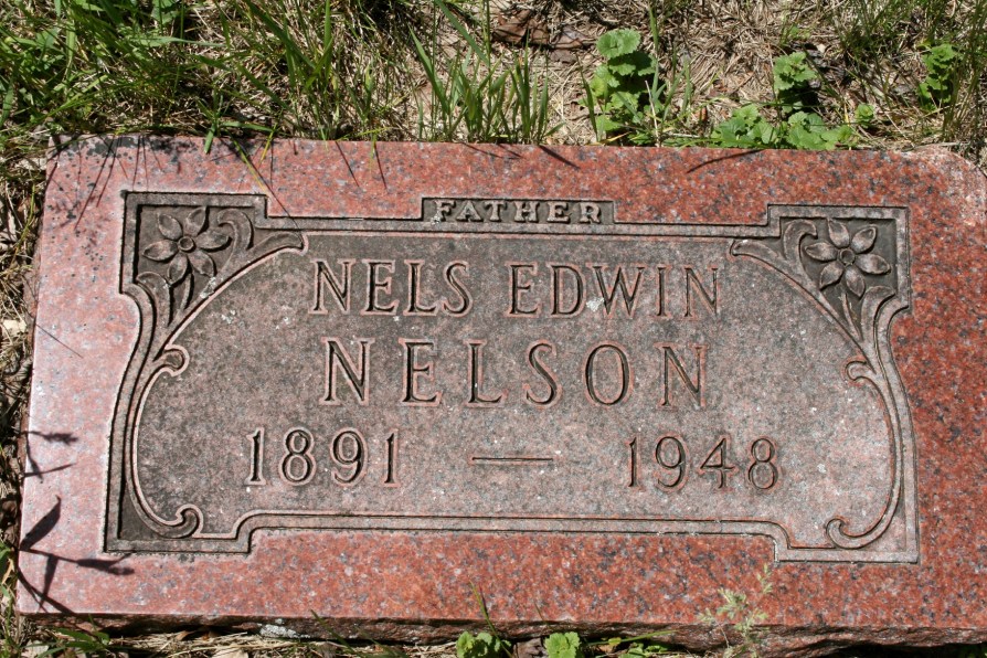 Eklund Cemetery, Nels Nelson gravestone