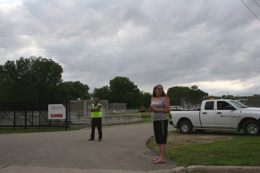 The entry to the city's treatment plant.