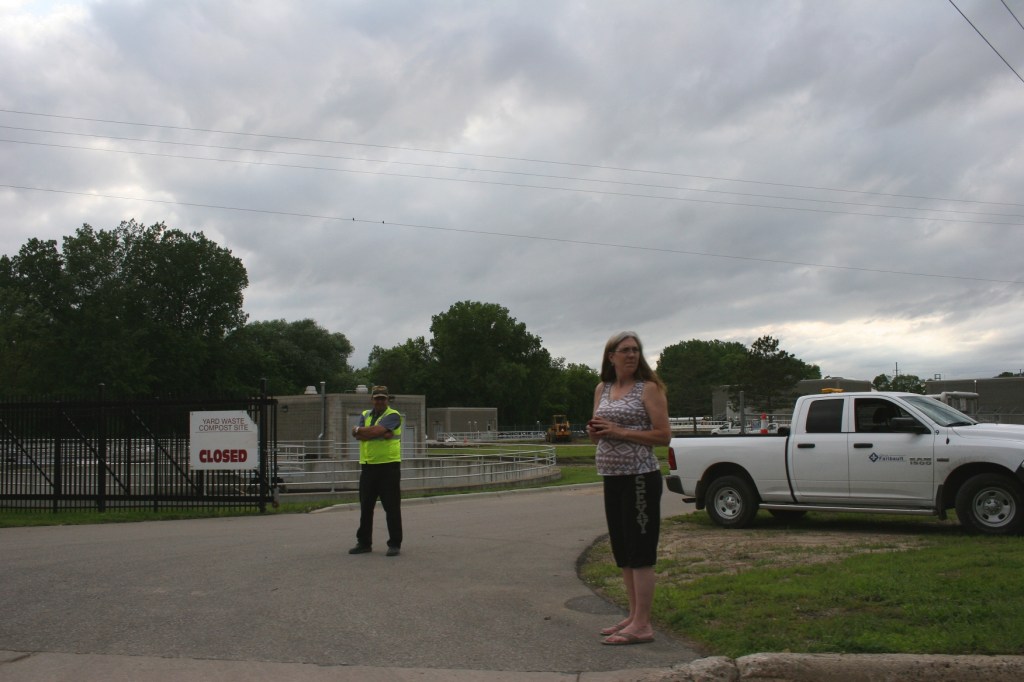 The entry to the city's treatment plant.