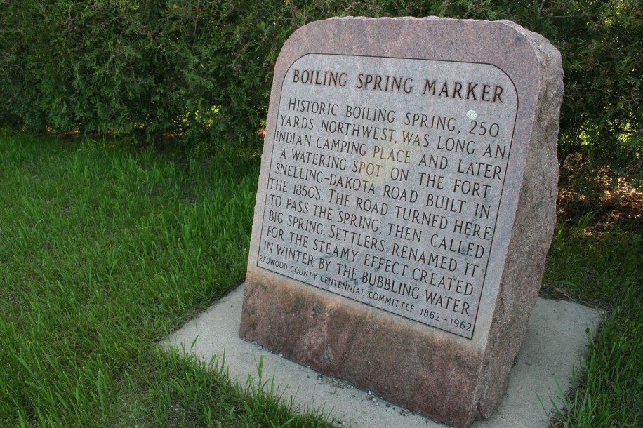 Pause to read the Boiling Spring historic marker.