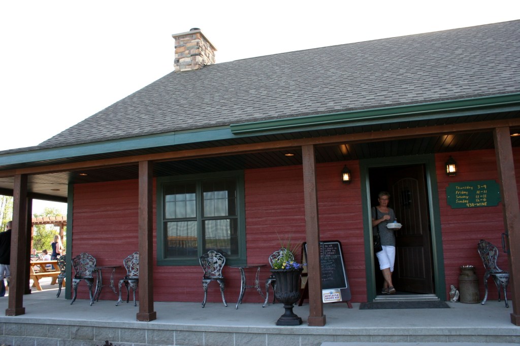 Dine inside or outside on the patio to the left.