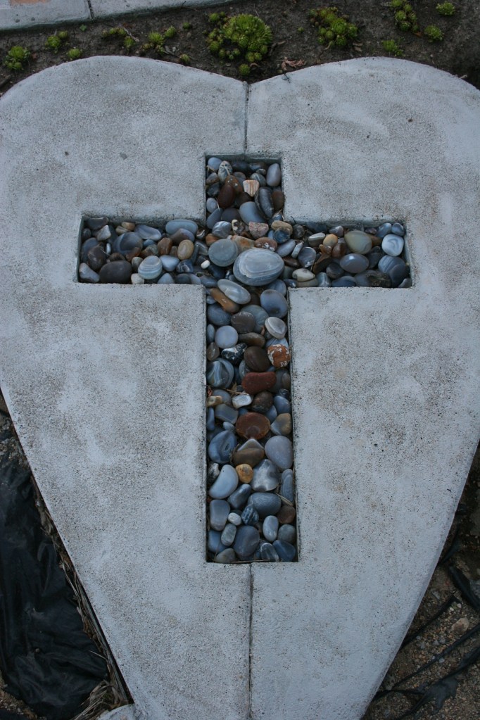 The focal point and end of the labyrinth, perfect for a prayerful walk.