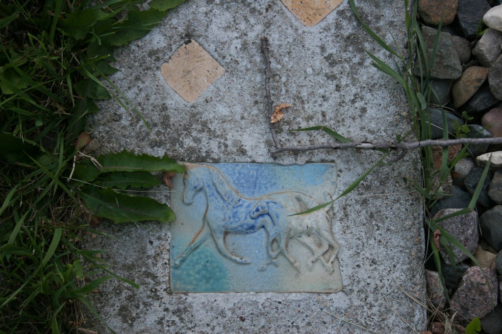 The horse tile celebrates a granddaughter's love of horses.