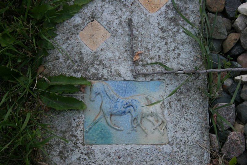 The horse tile celebrates a granddaughter's love of horses.
